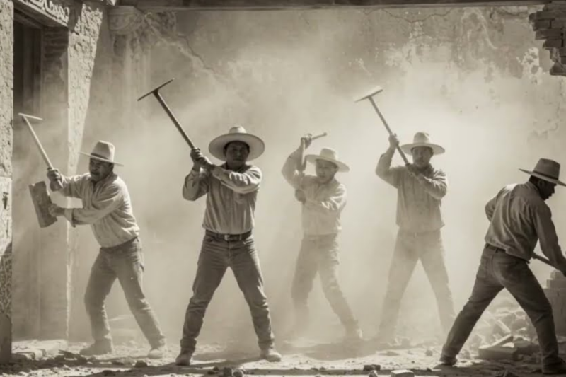 Cuando los albañiles rompieron el muro en Zacatecas, sus gritos se escucharon a tres casas de lejos