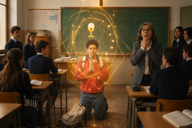 La profesora atea de Carlo Acutis se burló de su fe… y nadie explicó lo ocurrido en clase