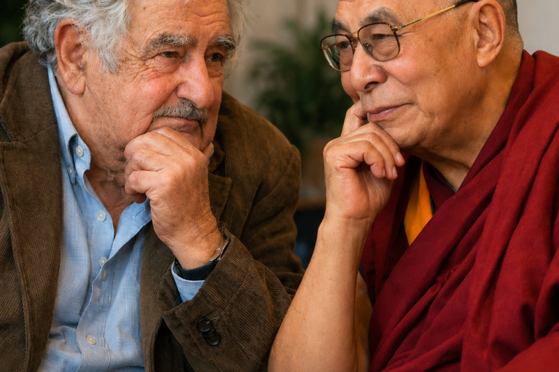El Dalái Lama le pregunta a Mujica “¿Dónde habita la felicidad?” su respuesta los deja sin palabras
