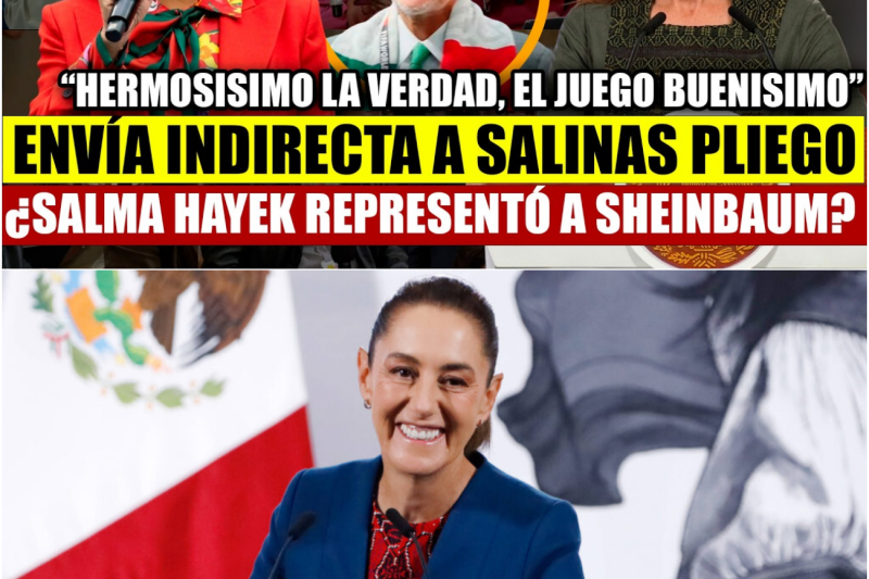 Claudia Sheinbaum Rompe el Silencio: La Verdad sobre Salma Hayek y el Baño de Realidad a Salinas Pliego