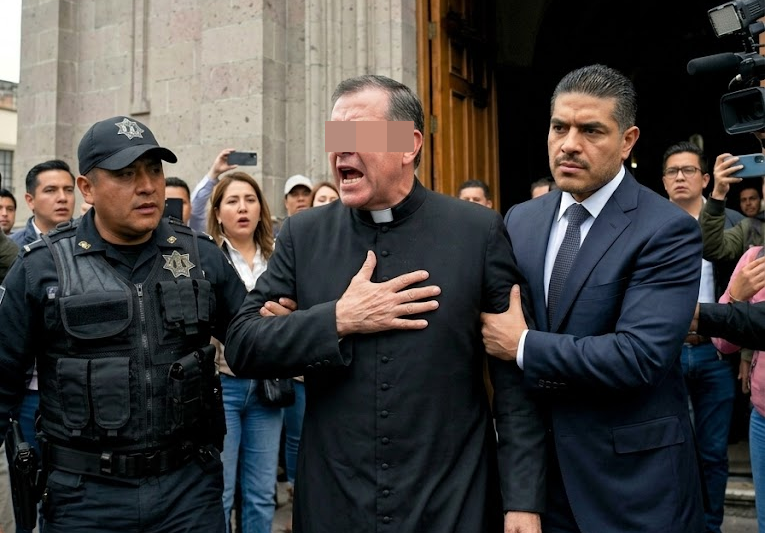 PADRE GRITA “¡CORRUPTOS, SOY INOCENTE!” MIENTRAS HARFUCH LO DETENÍA POR DENUNCIAS SEXUALES
