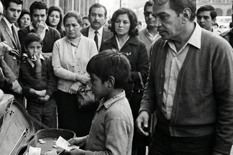 Cantinflas vio músico CIEGO devolviendo TODO su dinero a necesitados—por qué lo DESTRUYÓ