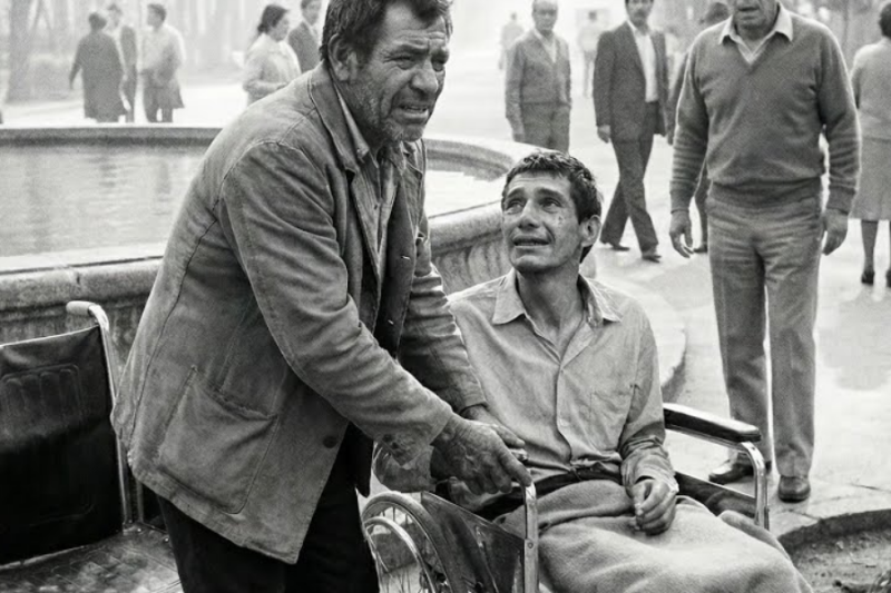 Hombre discapacitado dio su silla a otro más enfermo—Cantinflas lo vio y se QUEBRÓ