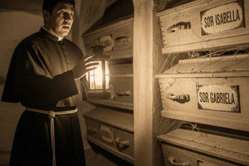 Cuando el sacerdote nuevo de Veracruz limpió la cripta, encontró ataúdes con nombres de monjas vivas