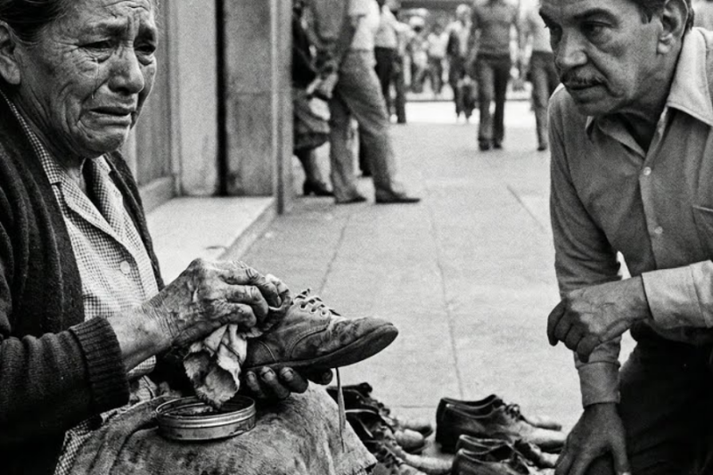 Cantinflas vio anciana limpiando zapatos SUCIOS en calle—cuando preguntó de quién eran lo DESTRUYÓ