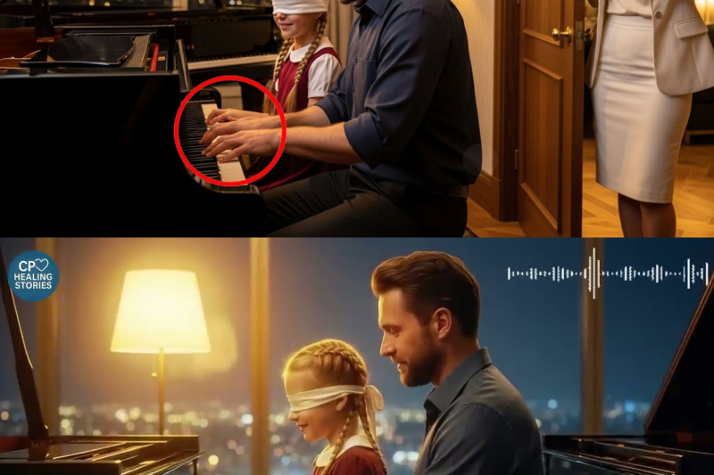 Un padre soltero conserje tocaba el piano con una niña ciega, sin saber que su madre, directora e…