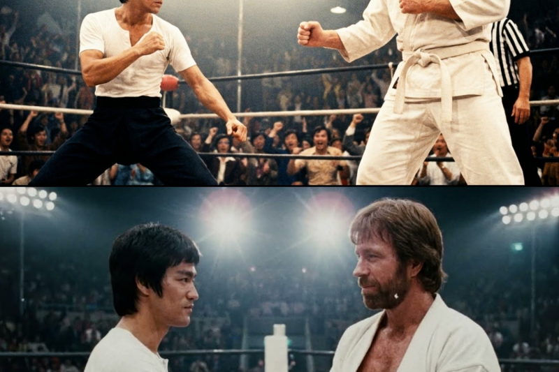 Chuck Norris le dijo a 10,000 fans de Bruce Lee que huyó de la pelea —Bruce subió al ring