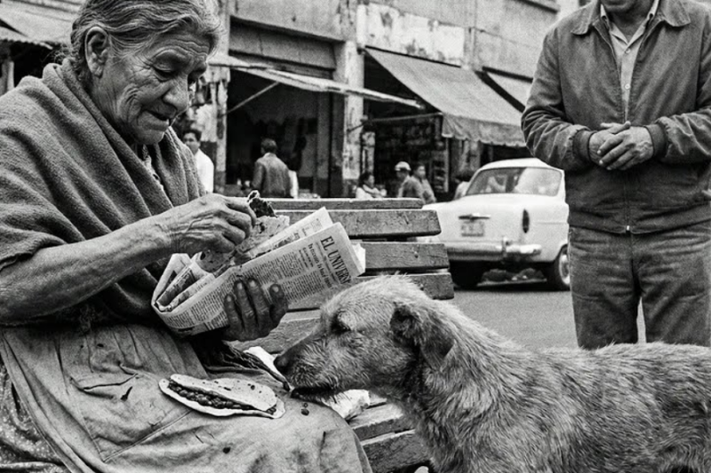 Anciana de 78 dio toda su comida a perro callejero—Cantinflas supo por qué y LLORÓ