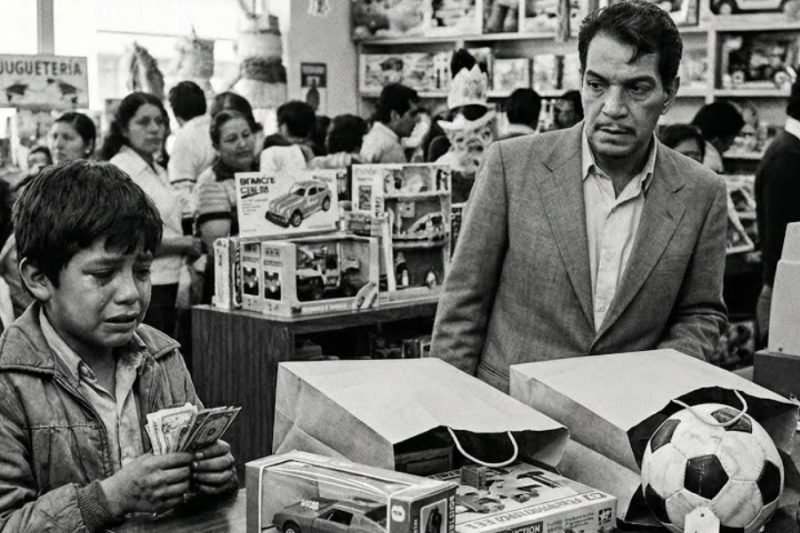 Cantinflas vio niño devolviendo juguetes que acababa de comprar—su razón lo hizo LLORAR