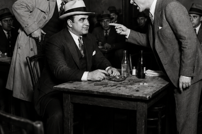 Un Mafioso INSULTÓ a Al Capone en Su Mesa — Lo Que Pasó en 90 Segundos Cambió Chicago