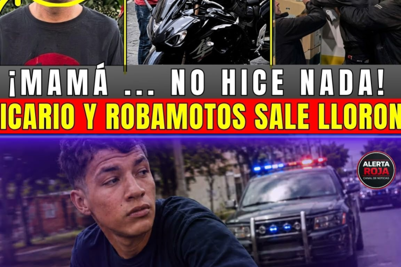 ¡SE CREÍA INTOCABLE Y ACABÓ LLORANDO! EL PRESUNTO LÍDER ROBAMOTOS “EL TATA” FUE DETENIDO OTRA VEZ