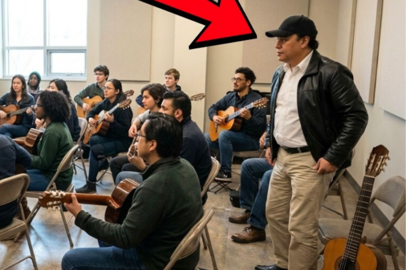 El Instructor de Guitarra Desafió al “Alumno del Fondo” a Demostrar — Era Juan Gabriel en la Clase