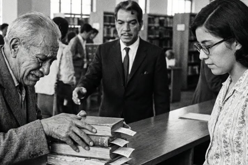 Un profesor de 83 años lloraba devolviendo sus ÚLTIMOS libros—Cantinflas preguntó por qué y LLORÓ