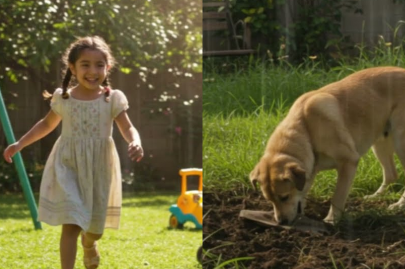 En 2015, una niña desapareció en el jardín — 7 años después, el perro cavó el suelo y encontró esto…
