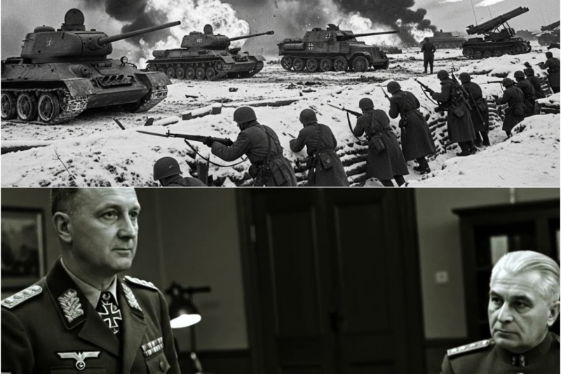 Hoth LLAMÓ ‘CAMPESINO Analfabeto’ a Zhukov — Zhukov Lo ANIQUILÓ Con 300,000 Soldados TOTAL – YouTube  Transcripts: En el invierno de 1942 en las heladas estas del Frente Oriental, dos titanes militares estaban a punto de enfrentarse en una batalla que cambiaría el curso de la Segunda Guerra Mundial. Uno era Germann Hott, el arrogante general alemán de la tercera división Pancer, conocido por su desprecio hacia los comandantes soviéticos.  El otro era Georgi Schukov, el hijo de un zapatero campesino que se convertiría en el mariscal más temido de toda la guerra. La tensión entre estos dos hombres no era solo militar, era personal. Era una cuestión de orgullo, de honor y de dos visiones completamente opuestas del mundo. Herman Hott había ascendido a través de las filas del ejército alemán con una confianza que bordeaba la arrogancia.  Educado en las mejores academias militares prusianas, H se consideraba superior a cualquier comandante soviético. Para él, los rusos eran primitivos, desorganizados y liderados por campesinos sin educación formal. En una reunión de oficiales en el cuartel general alemán, Hotener su desdén cuando escuchó el nombre de Shukov, mencionado como su próximo oponente.  “Shukov”, se burló Hot golpeando la mesa con su puño enguantado. “Ese campesino analfabeto que apenas sabe leer un mapa. Los soviéticos están desesperados que pusieron a un ignorante al mando de sus ejércitos. Esto será como disparar a peces en un barril.” Los otros oficiales alemanes rieron nerviosamente. Algunos compartían su confianza, otros, los que habían estado en el Frente Oriental durante más tiempo, permanecieron en silencio. Habían visto lo que los soviéticos podían hacer cuando se les subestimaba. Pero H estaba convencido de su superioridad. Había estudiado táctica prusiana bajo los mejores instructores. Había leído a Klausevitz y Moltke. Había comandado divisiones Pcer en Francia y Polonia con éxito devastador. ¿Qué podía hacer un campesino ruso contra siglos de tradición militar alemana? Lo que Job no sabía, lo que su arrogancia no le permitía ver, era que había subestimado gravemente a su enemigo.  Georgi Constantinovic Chukov no había nacido en la opulencia de la aristocracia militar, no había estudiado en academias elegantes, ni había crecido entre generales y estrategas. Había nacido en una aldea pobre, hijo de un zapatero, y a los 11 años ya trabajaba como aprendiz de peletero en Moscú para ayudar a su familia a sobrevivir. Pero Shukov tenía algo que ninguna academia podía enseñar, una voluntad de hierro forjada en la pobreza y el sufrimiento. Había aprendido a leer y escribir por su cuenta, devorando libros militares cada noche después de jornadas agotadoras de trabajo. se había unido al ejército rojo durante la Primera Guerra Mundial como un simple soldado de caballería y había ascendido no por conexiones o privilegios, sino por pura competencia y determinación. Cuando Shukov se enteró de los insultos de Hot, no sintió ira, sintió algo mucho más peligroso, determinación fría y calculada. En su búnker de comando cerca de Stalingrado, Jukov estudió los mapas con sus ojos penetrantes. Sus oficiales lo rodeaban. esperando órdenes. Algunos de ellos también provenían de orígenes humildes, otros eran académicos militares, pero todos respetaban a Shukov, no por su nacimiento, sino por sus resultados.  “Jod me llama campesino analfabeto”, dijo Shukov sin levantar la vista del mapa. Su voz era tranquila, casi reflexiva. Muy bien, dejemos que piense eso. Dejemos que su arrogancia lo ciegue. Un enemigo arrogante comete errores. Un enemigo que nos subestima ya ha perdido la mitad de la batalla. Jukov señaló el mapa con su dedo grueso.  Hot cree que somos primitivos. Cree que atacaremos de frente con fuerza bruta y sin estrategia. Entonces haremos exactamente lo contrario. Le mostraremos que un campesino que sabe sufrir también sabe pensar. La batalla que Chukov estaba planeando no sería solo una victoria militar, sería una lección de humildad para Hermann Hott y para toda la Vermacht.  Era noviembre de 1942 y la operación Urano estaba a punto de comenzar. El sexto ejército alemán comandado por Friedrich Paulus estaba atrapado en Stalingrado, luchando casa por casa contra una resistencia soviética que se negaba a rendirse. Hot había sido enviado con su cuarto ejército Pancer para romper el cerco y rescatar a Paulus. Hot estaba confiado. Tenía tanques, tenía infantería bien entrenada y tenía la experiencia de victorias previas, pero sobre todo tenía desprecio por su enemigo. “Estos rusos pelean como animales”, le dijo a sus comandantes de división. “Sin elegancia, sin táctica sofisticada, solo números y salvajismo.  Abriremos un corredor hasta Stalingrado en cuestión de días.” Jukov sabía exactamente lo que Hot pensaba. Los informes de inteligencia soviética habían interceptado comunicaciones alemanas. Chukov sonrió levemente cuando leyó las evaluaciones despectivas de Jot sobre las capacidades soviéticas. “Perfecto, murmuró. Que venga. El plan de Shukov era brillante en su simplicidad y devastador en su ejecución.  En lugar de enfrentar a Hot directamente donde esperaba la resistencia, Jukov había preparado una trampa masiva. Había concentrado tres frentes completos. El frente suroccidental bajo el mando de Batutin, el frente del don bajo Rokosovski y el frente de Stalingrado bajo Yeremenko. Más de un millón de soldados soviéticos, 13,500 cañones, 900 tanques, 100 aviones.  Pero Jukov no los había desplegado todos a la vista. Los había escondido, camuflado, mantenido en reserva. Quería que Jot sintiera confianza. quería que Jot avanzara profundamente en territorio soviético, estirando sus líneas de suministro, comprometiendo sus fuerzas. Y Jot hizo exactamente eso. El 12 de diciembre de 1942, Jud lanzó la operación tormenta de invierno.  Sus pancers rugieron hacia adelante, aplastando las defensas soviéticas iniciales. Las primeras batallas fueron victorias alemanas. Hot se sintió vindicado. “Ven”, gritó a sus oficiales. Mientras los informes de victoria llegaban, “Los campesinos se derrumban ante la profesionalidad alemana. Estaremos en Stalingrado en tres días. ” Pero Shukov estaba observando desde su cuartel general fumando su pipa, esperando pacientemente. Cada kilómetro que Jod avanzaba era un kilómetro más lejos de sus bases de suministro. Cada victoria temprana estaba agotando sus reservas de combustible y municiones. “Déjalo avanzar”, ordenó Shukov a sus comandantes.  “Déjalo sentirse victorioso. Déjalo estirarse como una banda elástica y entonces rompemos esa banda.” Para el 16 de diciembre, Jot había avanzado hasta el río Mishova a solo 48 km de Stalingrado. Estaba eufórico. La victoria parecía estar al alcance de la mano. Y entonces Chukov atacó. No fue un ataque, fue un tsunami de acero y fuego.  Desde el norte, desde el sur, desde el este, formaciones soviéticas masivas convergieron sobre las fuerzas de Hot. Tanques T34 surgieron de posiciones ocultas. Artillería Katiusha iluminó el cielo nocturno con cohetes que caían como lluvia apocalíptica. Infantería soviética endurecida por meses de combate brutal.  Se lanzó contra las líneas alemanas con determinación suicida. Hot estaba aturdido. Las fuerzas que había considerado insignificantes se habían multiplicado como si hubieran surgido de la tierra misma. Sus pancers, que habían dominado el campo de batalla durante años, ahora estaban siendo rodeados y destruidos por oleadas interminables de tanques soviéticos. ¿De dónde vienen todos? gritó Jo en su radio. Los informes de inteligencia decían que solo tenían fuerzas limitadas en esta área. Chukov había engañado completamente a la inteligencia alemana. Había movido sus fuerzas bajo la cobertura de la oscuridad, usando caminos secundarios, manteniendo silencio de radio absoluto.  Había empleado cada truco, cada táctica de engaño que conocía. Y ahora el campesino analfabeto estaba demostrando que sabía más sobre guerra moderna que el aristocrático general alemán. La batalla se volvió infernal. Los alemanes lucharon desesperadamente, pero estaban superados en número tres a un. Cada contraataque alemán era absorbido y aplastado por la masa de fuerzas soviéticas.  Los pancers se quedaron sin combustible. La munición se agotó. Las líneas de suministro fueron cortadas por operaciones de flanqueo soviéticas. Hot observó con horror creciente cómo su ejército se desintegraba. Divisiones enteras fueron rodeadas y aniquiladas. Sus mejores comandantes de tanques fueron asesinados o capturados. El corredor hacia Stalingrado, que había parecido tan cercano, ahora era imposible de alcanzar. Para el 23 de diciembre, apenas 11 días después de que comenzara su ofensiva, H estaba en retirada total. No era una retirada ordenada, era una huida desesperada. Y Shukov no mostró misericordia. Las fuerzas soviéticas persiguieron a los alemanes en retirada como lobos cazando amanadas de siervos heridos.  Cada intento alemán de establecer una línea defensiva era flanqueado y destruido. Los T34 soviéticos, diseñados para operar en el frío brutal del invierno ruso, funcionaban perfectamente mientras los páncers alemanes se congelaban y se descomponían. La artillería soviética martilleaba las columnas alemanas sin cesar. La aviación soviética que Jot había considerado insignificante dominaba los cielos bombardeando posiciones alemanas y ametrallando convoyes de suministros. Hot había perdido más de 40,000 soldados, había perdido cientos de tanques, había perdido su reputación, pero sobre todo había perdido algo mucho más valioso. Había perdido la oportunidad de salvar al sexto ejército en Stalingrado. Cuando las noticias del fracaso de Hot llegaron al cuartel general de Hitler, el furer estalló en furia.  había contado con J para rescatar a Paulus. Ahora, 300,000 soldados alemanes estaban condenados en Stalingrado, rodeados por los ejércitos de Chukov, sin esperanza de escape. En febrero de 1943, el sexto ejército alemán se rindió. Fue la mayor derrota en la historia militar alemana. 90,000 soldados fueron capturados.  Solo 6,000 sobrevivirían a los campos de prisioneros soviéticos para regresar a Alemania después. Y todo porque Germann Hot había subestimado al campesino analfabeto. Pero la humillación de Hot no terminó en Stalingrado. Tukov no había terminado con él. En el verano de 1943, los alemanes lanzaron la operación ciudadela, su última gran ofensiva en el Frente Oriental.  Era un intento desesperado de recuperar la iniciativa, de demostrar que la Vermacht todavía podía ganar batallas decisivas contra los soviéticos. Hot estaba allí nuevamente comandando el cuarto ejército Pancer. Había aprendido algunas lecciones de Stalingrado, pero su arrogancia fundamental permanecía intacta.  Todavía creía en la superioridad técnica alemana. todavía pensaba que la Vermacht podía derrotar a los soviéticos a través de la táctica y la tecnología superiores. Y una vez más, Chukov estaba esperándolo. La batalla de Kursk se convirtió en el mayor enfrentamiento de tanques en la historia. 6,000 tanques chocaron en las llanuras rusas.  El cielo se oscureció con humo de batalla. La Tierra tembló bajo el trueno de miles de cañones disparando simultáneamente. Jukov había preparado defensas en profundidad. que se extendían por kilómetros. Había cabado trincheras antitanque, plantado millones de minas, posicionado artillería antitanque en posiciones ocultas, había estudiado las tácticas alemanas, predicho sus movimientos, preparado contraataques para cada escenario posible.  Cuando Hot lanzó su ataque, sus pancers avanzaron directamente hacia un infierno de fuego antitanque. Los nuevos tanques Tiger y Panter alemanes, que se suponía que eran invencibles, fueron detenidos por campos de minas masivos y fuego de artillería concentrado. Por cada kilómetro que avanzaban, los alemanes perdían docenas de tanques.  Y entonces, cuando las fuerzas alemanas estaban agotadas, cuando habían gastado su impulso ofensivo, Chukov lanzó su contraofensiva. Fue como una avalancha de acero. Cientos de miles de soldados soviéticos, miles de tanques, oleadas de bombarderos Sturmovic, todos convergiendo sobre las posiciones alemanas, simultáneamente desde múltiples direcciones.  Hot vio su ejército destrozado una vez más. Las divisiones, Pancer, que había reconstruido con tanto cuidado después de Stalingrado, fueron pulverizadas. Los mejores soldados que le quedaban a Alemania murieron en las llanuras de Kursk. Para agosto de 1943, los alemanes estaban en retirada total. Nunca volverían a lanzar una ofensiva estratégica importante en el Frente Oriental.  La iniciativa había pasado permanentemente a los soviéticos. Ichukov, el campesino analfabeto, había derrotado a JZ una segunda vez. Pero la venganza de Shukov contra Jot fue más allá de las victorias militares, fue sistemática, fue completa, fue la destrucción total de todo lo que Jot valoraba. Cada vez que Hot intentaba establecer una línea defensiva, Shukov la rompía.  Cada vez que Hot intentaba un contraataque, Jukov lo anticipaba y lo aplastaba. Cada vez que Hot pensaba que había encontrado una debilidad en las líneas soviéticas, descubría que Shukof había dejado esa debilidad allí intencionalmente, como sebo para una trampa. Yukov había aprendido a leer a Hot como un libro abierto, conocía su arrogancia, conocía su tendencia a subestimar al enemigo, conocía su dependencia de la superioridad tecnológica y explotaba cada una de esas debilidades sin piedad. Pero más que las derrotas militares, lo que destruyó a Hot fue la realización gradual de que había sido completamente superado por un hombre al que había despreciado. El campesino analfabeto había demostrado ser un estratega superior, un táctico más brillante, un comandante más efectivo. Cada informe de batalla, cada mapa de inteligencia, cada evaluación operativa demostraba la misma verdad humillante.  Georgi Chukov era simplemente mejor que Germann Hott en todos los aspectos del arte de la guerra. Los otros generales alemanes comenzaron a notar. En las reuniones de alto mando, cuando se mencionaba el nombre de Shukov, los oficiales miraban a Hot con mezcla de lástima y desdén. El hombre que había alardeado sobre derrotar al campesino analfabeto, ahora era conocido como el general, que había sido humillado repetidamente por ese mismo campesino.  Hitler, buscando chivos expiatorios para sus propios fracasos estratégicos, comenzó a culpar a Hot. En una reunión tormentosa en el cuartel general del fuder, Hitler gritó a Hot: “Me prometiste que romperías las líneas soviéticas. Me prometiste que rescatarías Stalingrado. ¿Qué en cambio dejaste que un campesino ruso te humillara? Hot no tuvo respuesta.  ¿Qué podía decir? Los hechos hablaban por sí mismos. Mientras tanto, Chukov continuaba su marcha implacable hacia el oeste. Cada ciudad que liberaba, cada victoria que ganaba era otro clavo en el ataú de la reputación de Hot. En 1944, cuando los soviéticos lanzaron la operación Bagration, la ofensiva más devastadora de toda la guerra, Chukov estaba coordinando múltiples frentes simultáneamente.  Era una exhibición magistral de planificación operativa a gran escala. 22 ejércitos soviéticos, más de 2 millones de soldados atacaron simultáneamente en un frente de 1000 km de ancho. El grupo de ejércitos Centro Alemán, considerado una de las formaciones más poderosas de la Vermacht, fue completamente aniquilado en cuestión de semanas.  Fue una derrota más grande que Stalingrado. 30 divisiones alemanas fueron destruidas. 400,000 soldados alemanes murieron o fueron capturados. Y aunque Job no comandaba fuerzas en ese sector, cada general alemán entendió el mensaje. Este era el nivel de guerra que Chukov podía dirigir. Esta era la escala de destrucción que el campesino analfabeto podía infligir.  Hot fue relevado del comando activo en 1944. Oficialmente fue debido a desacuerdos con Hitler sobre estrategia defensiva, pero todos sabían la verdad. Había fracasado demasiadas veces contra Chukov. Ya no era confiable para comandar ejércitos en el frente oriental. Su carrera militar había terminado, destruida por el hombre al que había llamado campesino analfabeto. Pero la historia de esta rivalidad no terminó con el fin de la guerra, terminó en un tribunal. En 1948, Herman Hott fue juzgado por crímenes de guerra durante su tiempo en el Frente Oriental. Sus fuerzas habían participado en atrocidades masivas contra civiles. Había emitido órdenes que permitían la ejecución de comisarios soviéticos y civiles sospechosos de ser partizanos. Había colaborado con las SS en operaciones de limpieza étnica. Durante el juicio, los fiscales presentaron evidencia tras evidencia de las brutalidades cometidas bajo el comando de Jot. Testigos sobrevivientes describieron masacres de pueblos enteros. Documentos capturados mostraban órdenes directas de Hot, autorizando medidas extremas contra la población civil.  Hot intentó defenderse argumentando que estaba siguiendo órdenes, que las condiciones en el Frente Oriental eran excepcionales, que los soviéticos también habían cometido atrocidades. Pero el tribunal no fue persuadido. Jod fue declarado culpable y sentenciado a 15 años de prisión. Mientras Hot Languidecía en una celda de prisión, Jukov estaba en Moscú, celebrado como el mayor héroe militar de la Unión Soviética.  Había aceptado la rendición alemana en Berlín. Había comandado el desfile de la victoria en la Plaza Roja. Había sido condecorado con múltiples órdenes de la victoria, la medalla militar más alta del país. El campesino analfabeto se había convertido en mariscal de la Unión Soviética, uno de los comandantes militares más respetados del mundo. Pero Shukov nunca olvidó el insulto de Hot. En sus memorias escritas años después, Trokov dedicó varias páginas a describir su campaña contra Hot, no con ira o rencor, sino con una satisfacción tranquila y fría. “El general alemán H me llamó campesino analfabeto”, escribió Shukov.  “Quizás tenía razón sobre mis orígenes humildes. Soy hijo de un zapatero. Aprendí a leer y escribir trabajando como aprendiz en EE Moscú. No tuve la educación privilegiada de la Academia Militar Prusiana”. Pero aprendí algo que ninguna academia puede enseñar. Aprendí que la guerra no se gana con arrogancia o con desprecio hacia el enemigo.  Se gana con preparación, con determinación y con la voluntad de hacer cualquier sacrificio necesario para la victoria. Hot perdió no porque yo fuera más inteligente o más educado. Perdió porque subestimó al enemigo. Perdió porque su arrogancia lo cegó a la realidad. perdió porque creyó que el privilegio de nacimiento era más importante que la competencia ganada con esfuerzo.  Al final, el campesino analfabeto destruyó a más de 300,000 soldados alemanes y aplastó las ambiciones del general educado. La victoria no fue mía personalmente, fue la victoria del pueblo soviético, de los millones de hombres y mujeres que lucharon y murieron para defender nuestra tierra. Pero si el general Hot aprendió algo de su derrota, espero que haya sido esta lección.  Nunca subestimes a tu enemigo basándote en sus orígenes. La verdadera fuerza no viene de donde naciste, sino de lo que estás dispuesto a sacrificar para alcanzar tu objetivo. Hot fue liberado de prisión en 1954. Un hombre quebrado, había perdido su carrera, su reputación y 7 años de su vida encarcelado por crímenes de guerra. Vivió el resto de sus días en Alemania occidental, en relativa oscuridad, escribiendo sus propias memorias en las que intentaba justificar sus acciones y racionalizar sus derrotas. Pero incluso en sus memorias, H no pudo evitar reconocer la superioridad de Shukov como comandante militar. describió las tácticas de Chukov con una mezcla de admiración profesional y resentimiento personal. Admitió que había subestimado las capacidades soviéticas y que había pagado un precio terrible por esa arrogancia.  Zukov, mientras tanto, continuó sirviendo en el ejército soviético hasta 1957, cuando fue marginado por Nikita Krusev, quien temía su popularidad. Pero incluso en su retiro forzoso, Chukov siguió siendo una figura legendaria, respetada no solo en la Unión Soviética, sino en todo el mundo como uno de los más grandes comandantes militares del siglo XX.  Cuando Chukov murió en 1974, fue enterrado con todos los honores militares en el Kremlin. Millones de personas lamentaron su muerte. Su estatua fueida frente al museo histórico estatal en la Plaza Roja, montado en un caballo de guerra. mirando hacia el oeste, hacia donde una vez había derrotado a los ejércitos invasores de Hitler.  H murió en 1971, 3 años antes que Shukov. Su funeral fue un asunto privado y modesto, asistido solo por familiares cercanos y algunos viejos camaradas. No hubo estatuas erigidas en su honor, no hubo monumentos conmemorativos. Su legado es el de un general competente que cometió el error fatal de subestimar a su enemigo y que participó en atrocidades que mancharon su carrera militar.  La historia de German Hott y Georgi Shukov es más que una simple historia de dos generales en guerra. Es una historia sobre arrogancia y humildad, sobre prejuicio y mérito, sobre la diferencia entre educación formal y sabiduría ganada con esfuerzo. Hot representaba el viejo orden militar europeo, aristocrático, educado formalmente, confiado en su superioridad cultural y racial, creía que el nacimiento y la educación privilegiada eran garantías de éxito militar.  Jukov representaba algo diferente, el nuevo orden de meritocracia brutal, donde la competencia y los resultados eran lo único que importaba. había ascendido no por privilegios, sino por su capacidad de aprender, adaptarse y superar cualquier obstáculo. Cuando estos dos hombres se enfrentaron en las estas heladas de Rusia, no fue solo una batalla militar, fue un choque de filosofías, de sistemas de valores, de visiones del mundo.  Y el campesino analfabeto demostró ser superior al general educado en todos los aspectos que realmente importaban en la guerra. La lección de esta historia resuena hasta el día de hoy. La arrogancia es el mayor enemigo del éxito. Subestimar a tu oponente basándose en prejuicios sobre su origen, educación o cultura es el camino más seguro hacia la derrota.  Hot llamó a Jukov, campesino analfabeto, como un insulto, pero Shukov convirtió ese supuesto insulto en su mayor fortaleza. usó las expectativas reducidas que los alemanes tenían de él como un arma. Los dejó subestimarlo, los dejó ser arrogantes y entonces los aplastó con una combinación de planificación brillante, ejecución despiadada y determinación inquebrantable.  Al final, los 300,000 soldados alemanes destruidos en Stalingrado y las decenas de miles más perdidos en Kursk, y otras batallas fueron el precio que Alemania pagó por la arrogancia de hombres como Hot Puntuu y la victoria de Chukov fue más dulce, no solo porque salvó a su país de la invasión nazi, sino porque demostró al mundo entero que el valor de un hombre no se mide por sus orígenes, sino por sus acciones.  El campesino analfabeto había derrotado al general educado. El hijo del zapatero había humillado al aristocrático oficial prusiano y en ese proceso había cambiado el curso de la historia mundial. Esta es la historia de cómo la arrogancia destruye imperios y cómo la humildad combinada con determinación y competencia puede superar cualquier ventaja de nacimiento o educación.  Esta es la historia de Herman H, quien llamó campesino analfabeto a su enemigo y pagó por ese insulto con la destrucción de sus ejércitos y el fin de su carrera. Esta es la historia de Georgi Chukov, quien convirtió ese insulto en motivación y se convirtió en uno de los más grandes comandantes militares de todos los tiempos.  Y esta es la lección que todos debemos recordar. Nunca subestimes a tu oponente. Nunca dejes que la arrogancia ciegue tu juicio. Y nunca olvides que el verdadero poder no viene de donde empezaste, sino de cuán lejos estás dispuesto a llegar para alcanzar tus objetivos.