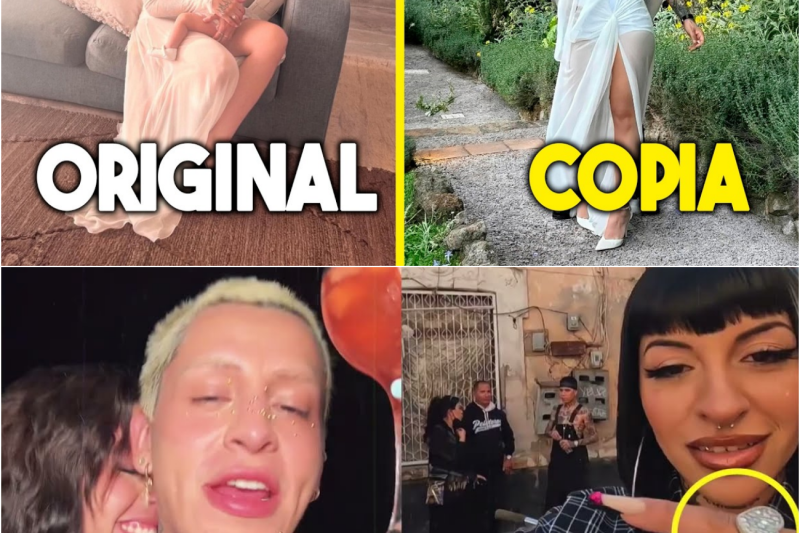 Las pruebas del escándalo: Ángela Aguilar desata la indignación global al copiar el icónico vestido blanco de Cazzu en su nueva aparición junto a Christian Nodal