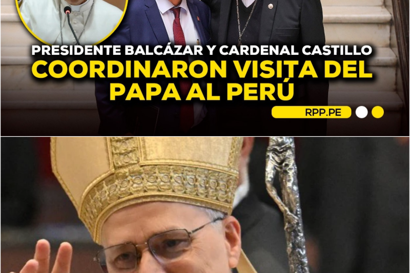 Cumbre en el Arzobispado: El presidente Balcázar y el cardenal Castillo sellan la histórica visita del Papa León XIV al Perú en medio de la transición política