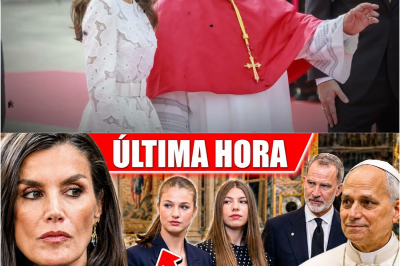 El protocolo del control: Las actitudes de la reina Letizia con Leonor y Sofía ante el papa León XIV que generan debate