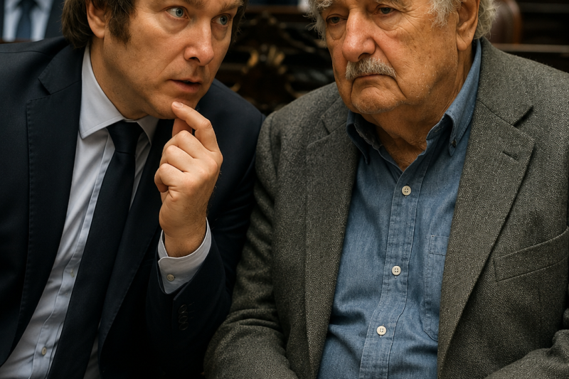 Javier Milei pregunta a José Mujica: “Por qué regalas tu dinero?” — Su reacción SILENCIA al Congreso