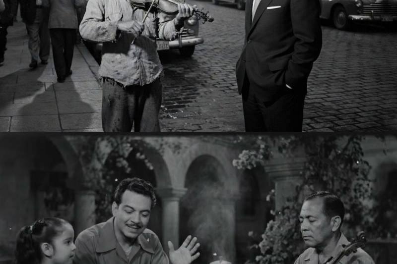 El día que CANTINFLAS se detuvo por un VIOLINISTA CIEGO… y lo que hizo CAMBIÓ su destino
