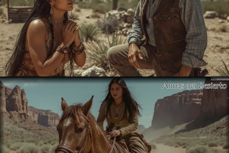 La mujer apache se arrodilló frente al cowboy… ＂Por favor, por mis hijos, lo que sea＂ dijo.