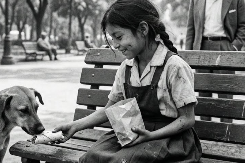 Cantinflas vio niña regalando su ALMUERZO a perro callejero—lo que descubrió después lo hizo LLORAR
