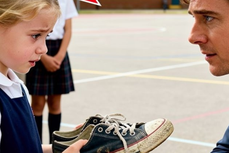 Una Niña Pobre Ruega a un Millonario por Zapatos Escolares; Su Respuesta Deja a Todos Mudos