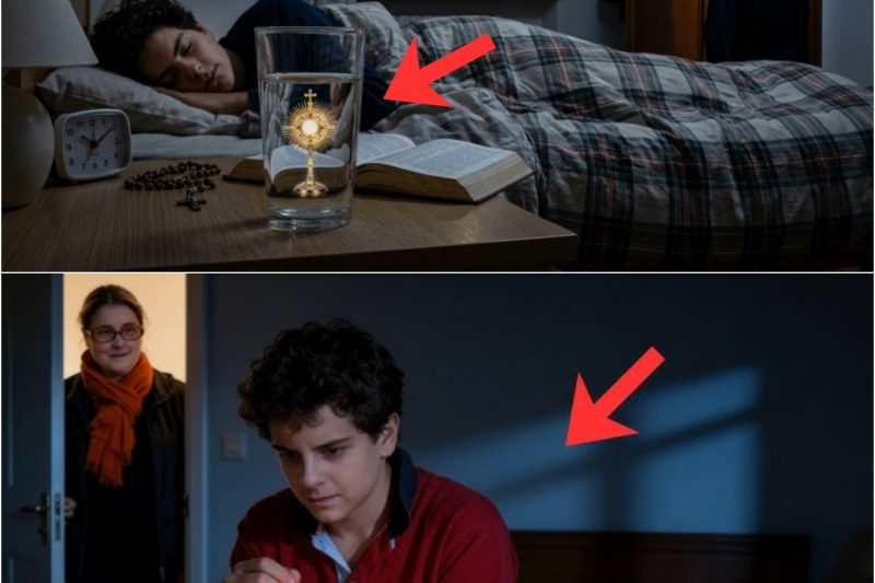 Mi hijo Carlo siempre dejaba un vaso de agua junto a su cama… solo 6 años después supe por qué