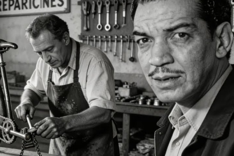 Cantinflas vio herrero reparando BICICLETAS GRATIS a repartidores—cómo sobrevivía lo PARTIÓ