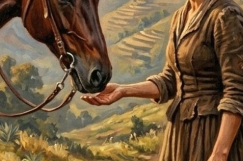 LA MUJER ABANDONADA EN EL CAMINO Y EL CABALLO QUE LA LLEVÓ A SU DESTINO