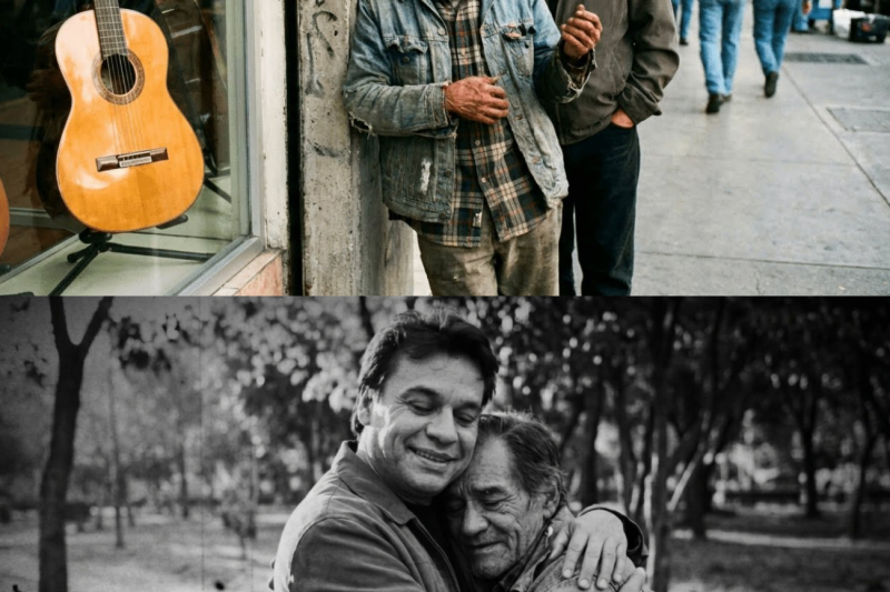 Un Anciano Sin Hogar Tarareaba “Amor Eterno” Mientras Miraba una Guitarra — Hasta que Juan Gabriel