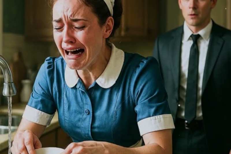Millonario llega a su mansión, encuentra a la empleada llorando… lo que descubre lo deja sin alie