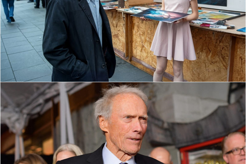 Niña vende arte para pagar su quimio, luego Clint Eastwood pasa y deja a todos en shock!