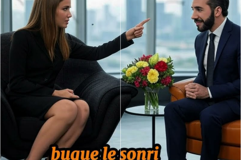 Bukele calla a presentadora woke con una respuesta que nadie esperaba