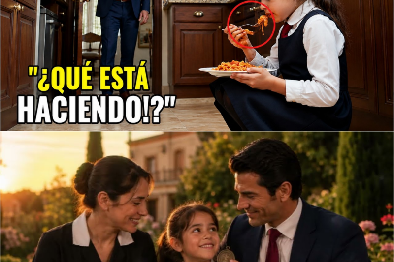 Millonario Encuentra A La Hija De Su Empleada Comiendo Sobras… Su Reacción Sorprendió A Todos