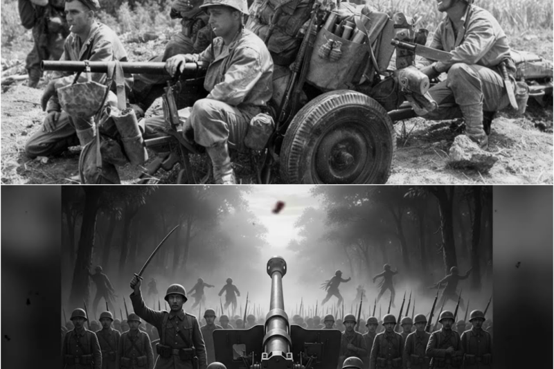 Soldados japoneses quedaron en shock cuando 1000 balas de acero aplastaron su carga banzai
