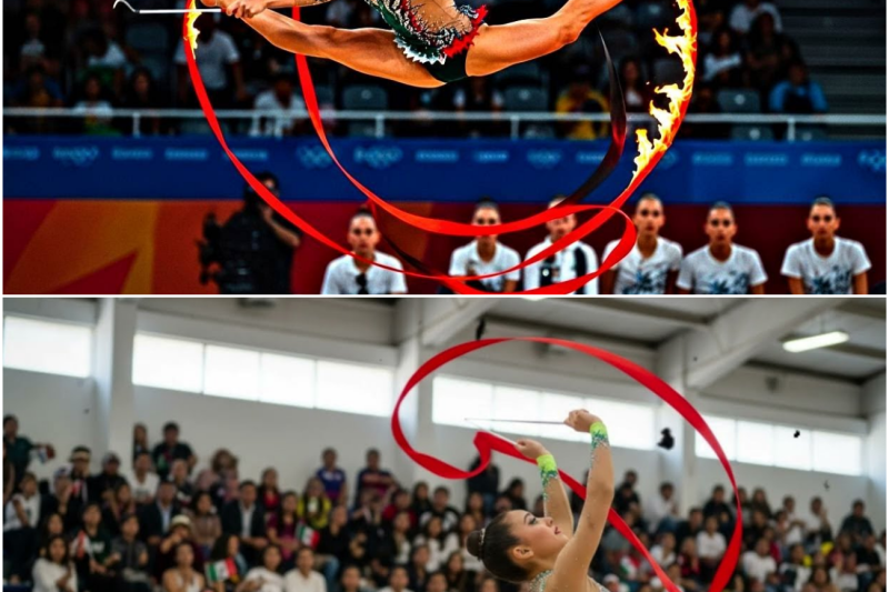 El público entero se levantó… cuando la mexicana venció en gimnasia rítmica c