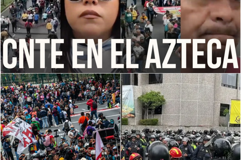 ¡Caos a las puertas del Mundial! Miles de maestros de la CNTE bloquean el acceso al Estadio Azteca y lanzan un ultimátum a la presidenta