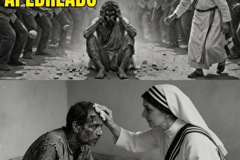 Hombre con lepra era ATACADO con piedras—Madre Teresa hizo ESTO y la multitud ENMUDECIÓ