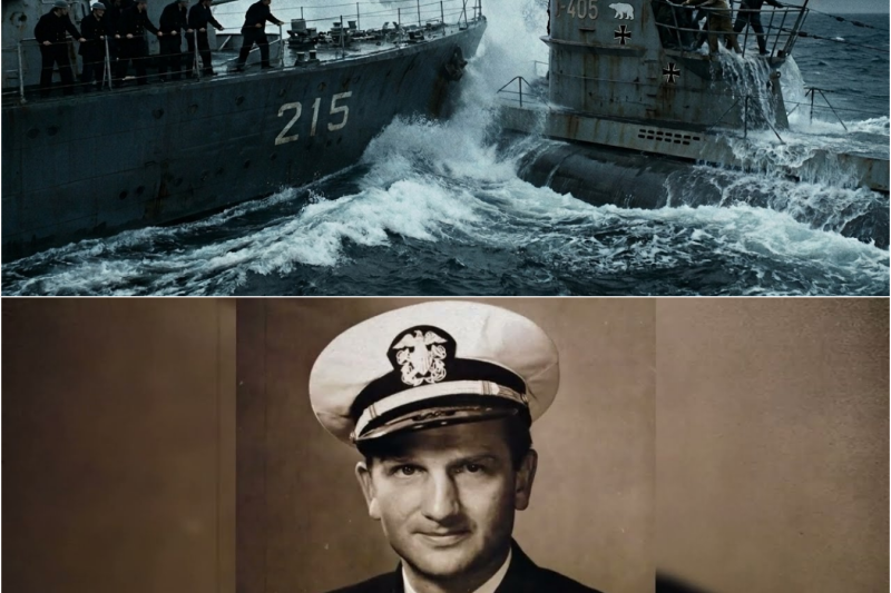 ¡Destructor estadounidense “montó” sobre U-boat alemán! ¡Usaron casquillos vacíos para golpear!