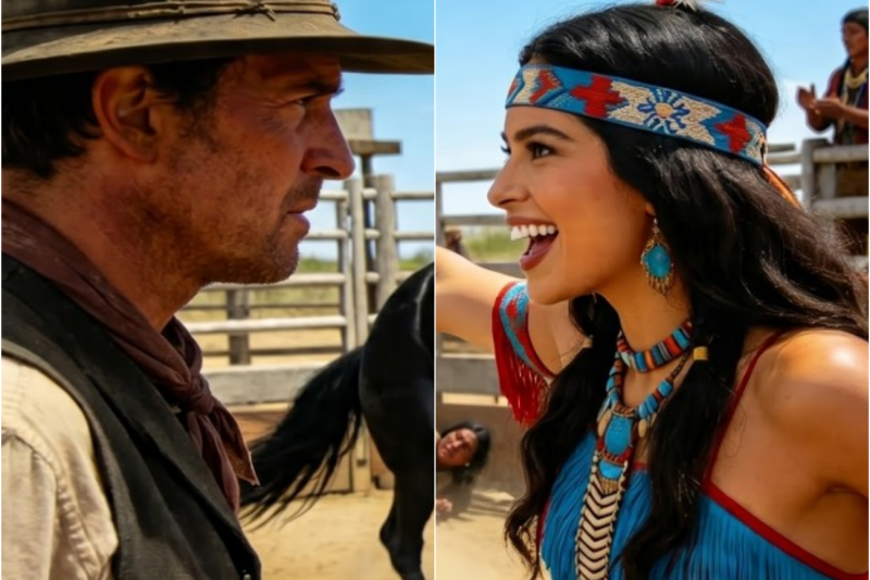 Doma Al Caballo Salvaje Y TE Daré un Hijo – Dijo La Mujer Apache, Burlándose del Vaquero /Western