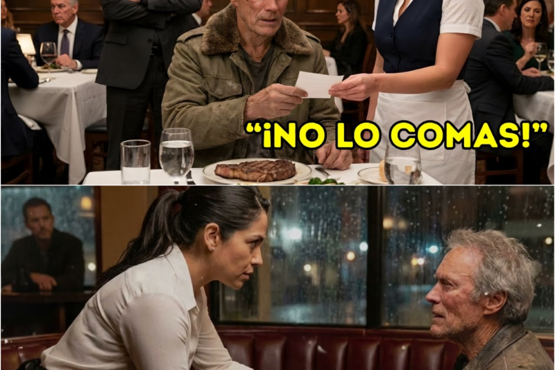 Clint Eastwood Va De Incógnito, Pide Un Bistec, Una Camarera Le Da Una Nota Impactante.