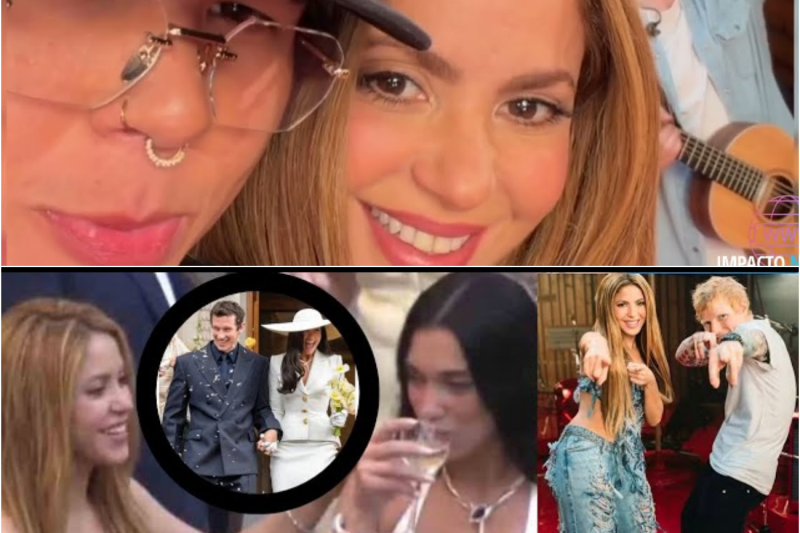 Shakira deslumbra como invitada de honor en la boda de Dua Lipa en Italia y sacude las redes al anunciar una colaboración histórica con Ed Sheeran en Nueva York