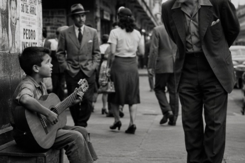 Un Niño de la Calle tocaba “México Lindo y Querido” — Cuando, de repente, Pedro Infante apareció