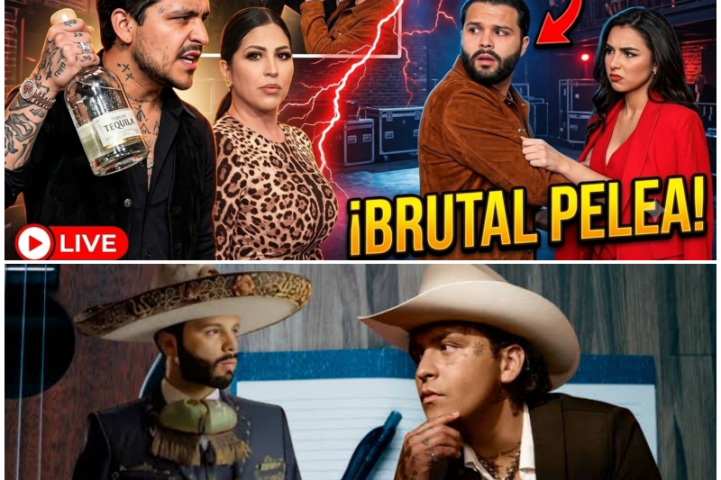 ¡Estalla la Dinastía! Christian Nodal y Leonardo Aguilar se enfrentan a gritos en una brutal pelea por Cazzu, los celos y el control familiar