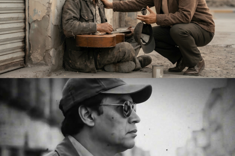 Un Anciano Sin Hogar Tocaba una Canción de Juan Gabriel con una Guitarra Rota — Juan se Detuvo y…