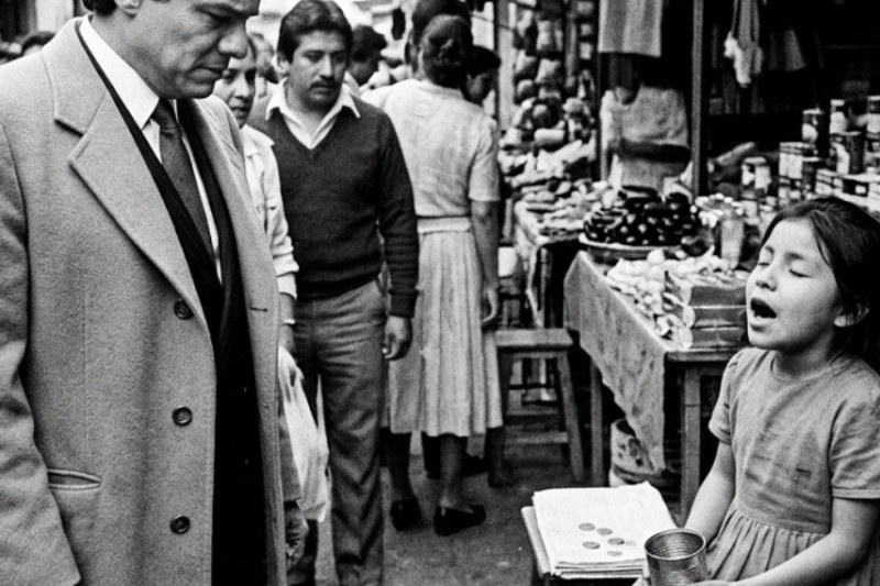 Niñita Ciega Cantaba Desesperada por Moneditas en un Mercado — JOSE JOSE la Escuchó y su Reacción…