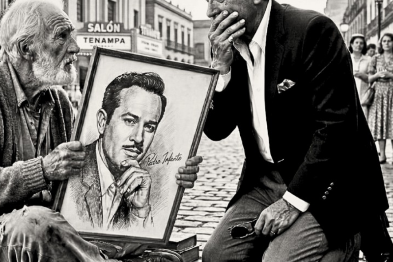 Pedro Infante Vio Anciano Vendiendo Póster que Él Firmó 10 Años Atrás — La Razón Lo Hizo Llora