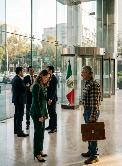 La CEO despreció las botas sucias del anciano en el lobby; minutos después, descubrió el oscuro secreto del edificio de cristal.