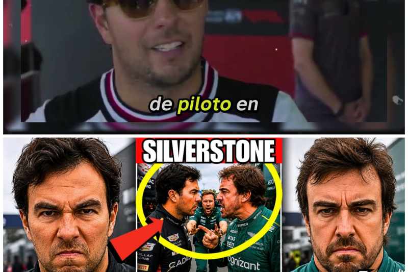 ¡ALONSO INSULTA BRUTALMENTE a CHECO PÉREZ! Lo CULPA del CHOQUE en SILVERSTONE!
